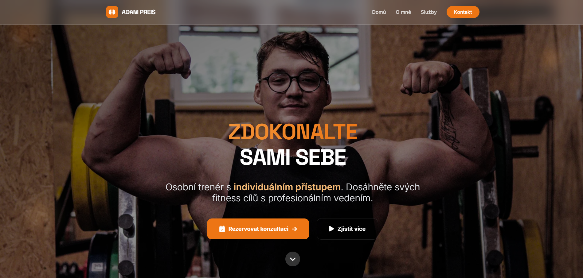 Moderní web a mobilní aplikace pro fitnes trenéra